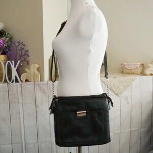 Rosetti Hipster Crossbody Purse Black Vegan Leather